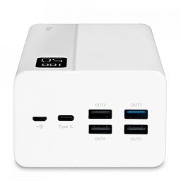 Външна батерия ttec ReCharger Mega LCD 50.000 mAh PD 20W Powerbank - Бяла