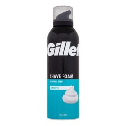 Gillette Shave Foam Original Scent Sensitive пяна за бръснене за чувствителна кожа 200 ml за мъже