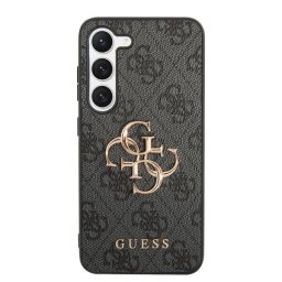 Гръб Guess PU 4G Metal Logo Case за Samsung Galaxy S23 - Сив