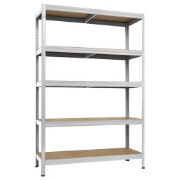 Метален стелаж модел Memo-Star Plus 180x120x45 см, до 250 кг на рафт - бял