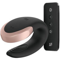 Satisfyer Double Love вибратор за двойки Black 8,3 см