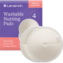 Lansinoh Breastfeeding Washable Nursing Pads текстилни подплънки за сутиен 4 бр.