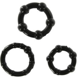 You2Toys Doc Johnson пръстен за пенис Black 3 бр.