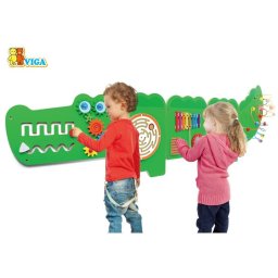 Дървена играчка за стена голяма - Крокодил от Viga toys