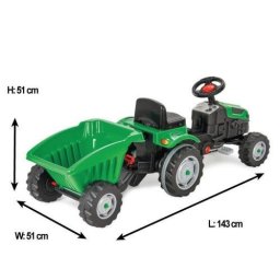 Детски трактор Active с ремарке - Pilsan 07316, Червен цвят