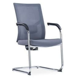 Работен стол RFG Snow Black M, до 120кг, дамаска/меш, сив, 2 броя в комплект
