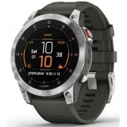GARMIN EPIX 2 Slate Steel със силиконова каишка Смарт часовник