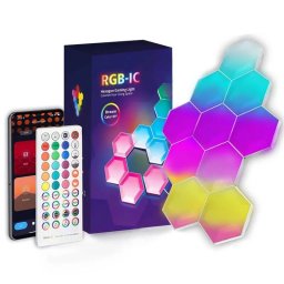 WiFi RGBIC Хексагон Модулни Светлинни Панели 6/10/15/20бр