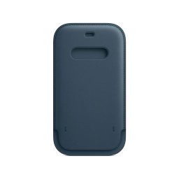 Оригинален калъф Apple Leather Sleeve MagSafe Cover за iPhone 12/12 Pro - Син, MHYD3ZE/A