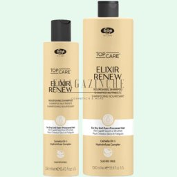 Lisap Подхранващ шампоан за третирани и увредени коси с арган 250/1000 мл. Top care Elixir renew Nourishing shampoo