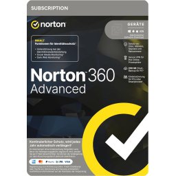 Norton 360 Advanced 10 Устройства / 1 Година