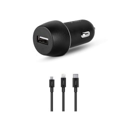 Зарядно 12V ttec SmartCharger 2.1A In Car Charger + Trio Cable