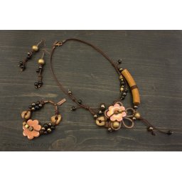 Комплект - дамско колие, гривна и обеци