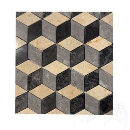 Кубична микс мозайка от мрамор 31 x 27 см