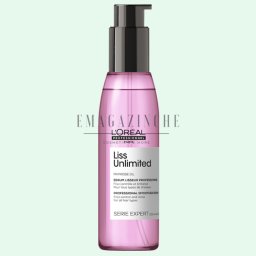 L'Oréal Profesionnel Термозащитно изглаждащо олио за блясък и гладка коса с кератин 125 мл. Serie Expert Liss Unlimited Perfecting Blow-Dry Oil
