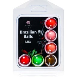 Secret play Brazilian Mix 6 Balls set масажно олио 24 гр.