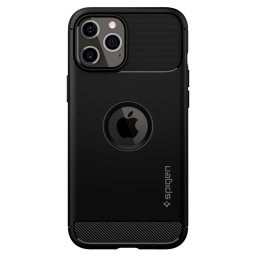 Гръб Spigen Rugged Armor за iPhone 12/12 Pro - Черен
