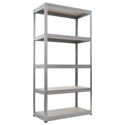 Метален стелаж модел Memo-Star 180x90x40 см, до 275 кг на рафт - цинк