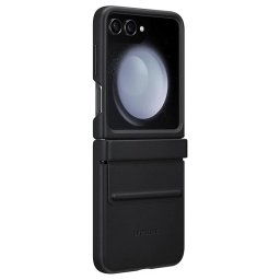 Оригинален гръб Samsung Leather Cover за Galaxy Z Flip 5 - Черен, EF-VF731PBE