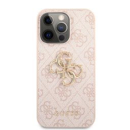 Гръб Guess PU 4G Metal Logo Case за iPhone 13 Pro Max - Розов
