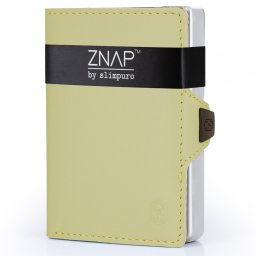Slimpuro ZNAP, тънък портфейл, 12 карти, преградка за монети, 8,9 х 1,8 х 6,3 см. (Ш х В х Д), RFID защита (ZNAPmossNickle12)