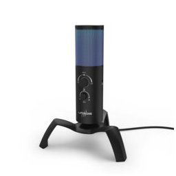 Микрофон Hama uRage Stream 750 HD Illuminated (186059), предназначен за гейминг и стрийминг, 20 Hz - 20 kHz, USB, 2.5m кабел, подсветка, черен