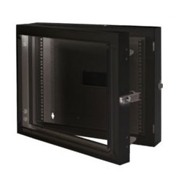 Double-Section модул MIRSAN MR.EKG09U.01 за мрежов шкаф за стена - 600 x 150 x 498 мм / 9U, черен
