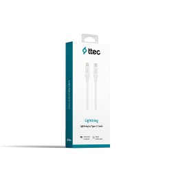 Кабел ttec Type-C - Lightning Fast Charging Cable 150cm - Бял