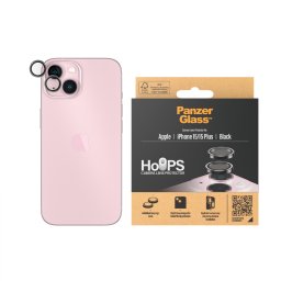 Стъклен протектор за камера PanzerGlass Hoops Rings за Apple iPhone 15/15 plus - Черен