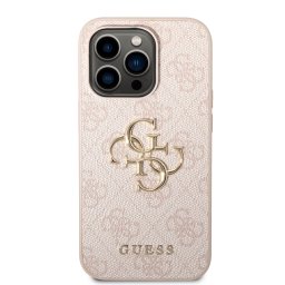 Гръб Guess PU 4G Metal Logo Case за iPhone 14 Pro Max - Розов