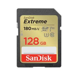 SanDisk Extreme 128GB SDXC, UHS-I, Class 10, U3, V30, 180MB/s