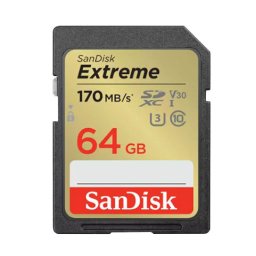 SanDisk Extreme 64GB SDXC, UHS-I, Class 10, U3, V30, 170MB/s