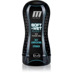 Blush M For Men Soft and Wet Pussy flesh мъжки мастурбатор Blue 17,8 см