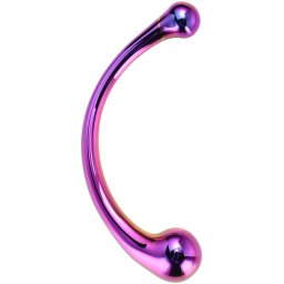 Dream Toys Glamour Glass Curved Wand двойно дилдо rainbow 16,5 см