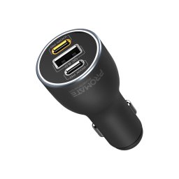 Зарядно за кола 12V ProMate POWERDRIVE-120 W, QC 3.0, Dual Type C, USB - Черно