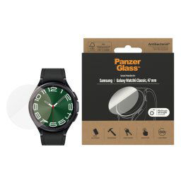 Стъклен протектор PanzerGlass за часовник Samsung Galaxy Watch 6 Classic,47mm Antibacterial