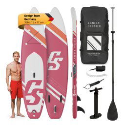 Capital Sports Lanikai Cruiser 10.8, надуваем падъл борд, компелт със SUP дъска, 330 х 77 х 15 (WTR1-LaniCru10,8Red)