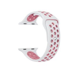 Силиконова каишка за Apple Watch 42/44 мм White Pink