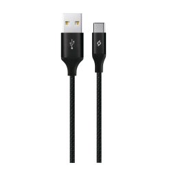 Кабел AlumiCable XL Type C 2.0 Charge/Data 2m - Черен