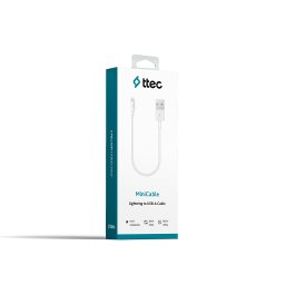 Кабел Mini Cable 30cm Lightning Charge/Data Cable - Бял