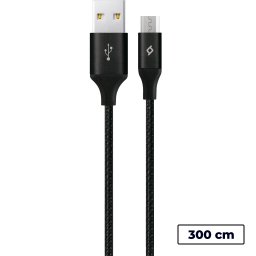 Кабел ttec AlumiCable Micro USB Charge / Data Cable , 2.0 , XXL , 3m - Черен