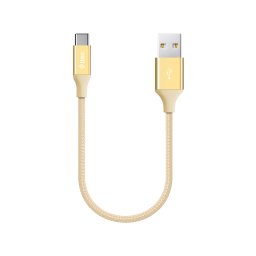 Кабел ttec AlumiCable Type C Charge / Data Cable , 2.0 , 30 cm - Златист