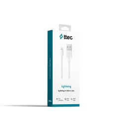 Кабел ttec Lightning USB Charge / Data Cable - Бял