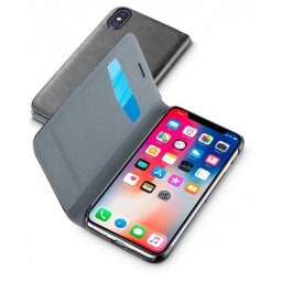 Калъф flip Cellula line за iPhone X/Xs - Черен