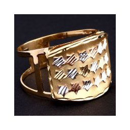 Anel Estrela de Três Cores, Ouro Amarelo, Ouro Vermelho e Ouro Branco
