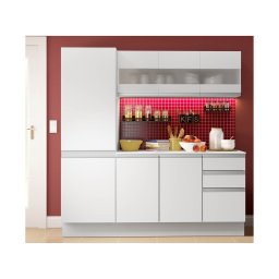 ARMARIO DE COZINHA LUX MANTENE 8 PORTAS 2 GAVETAS