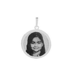 Pingente de Prata com foto gravada / Fotogravação 25.3mm