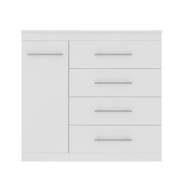 COMODA 4 GAVETAS 2 PRATELERIAS E 1 PORTA ALTO BRILHO UV MDP/MDF