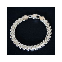 Pulseira de Prata 925 Trabalhada 18cm / 8mm