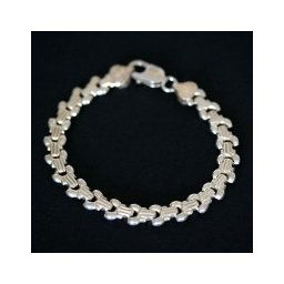 Pulseira de Prata 925 Trabalhada 18cm / 8mm